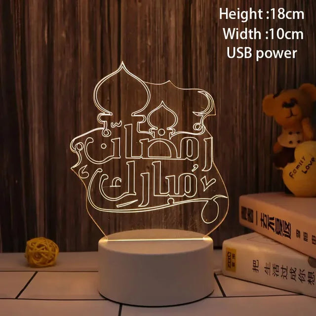 Muslim Festival Eid Mubarak Decorative Lamp