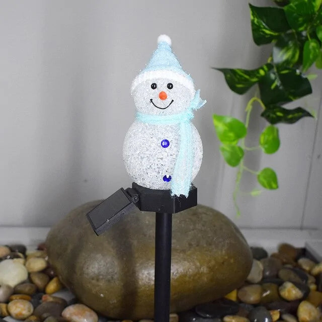 Solar Christmas Lights Snowman