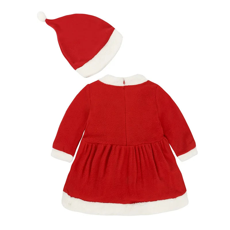 Christmas Baby Clothes Kids Santa Claus Cosplay Costume Boys Long Sleeve Clothes Toddler Girls Dress Cute Infant Winter Outwear