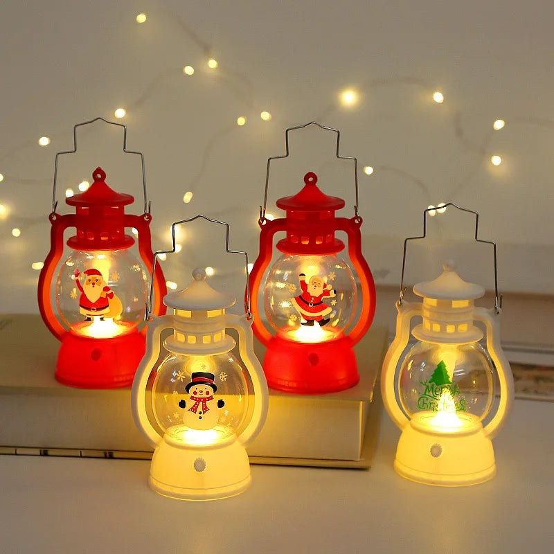 LDHLM Christmas Decorative lamp LED Lantern Light Santa Claus Merry Christmas Decorations for Home 2023 Xmas Navidad Noel Gift