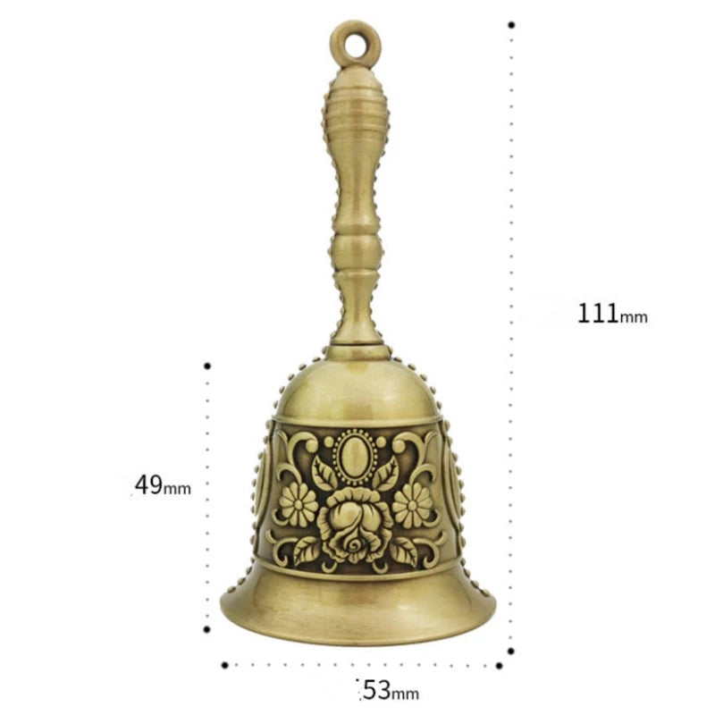 Christmas Hand Bell Santa Claus Jingle Bells Gold Silver School Handbell Restaurant Call Bell Service Supplies Christmas Craft