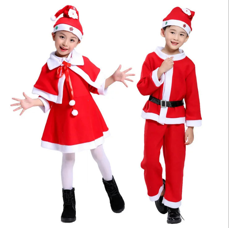 Christmas Baby Clothes Kids Santa Claus Cosplay Costume Boys Long Sleeve Clothes Toddler Girls Dress Cute Infant Winter Outwear