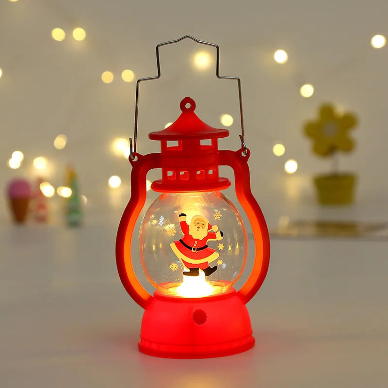 LDHLM Christmas Decorative lamp LED Lantern Light Santa Claus Merry Christmas Decorations for Home 2023 Xmas Navidad Noel Gift