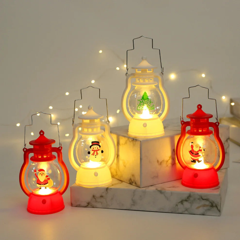 LDHLM Christmas Decorative lamp LED Lantern Light Santa Claus Merry Christmas Decorations for Home 2023 Xmas Navidad Noel Gift