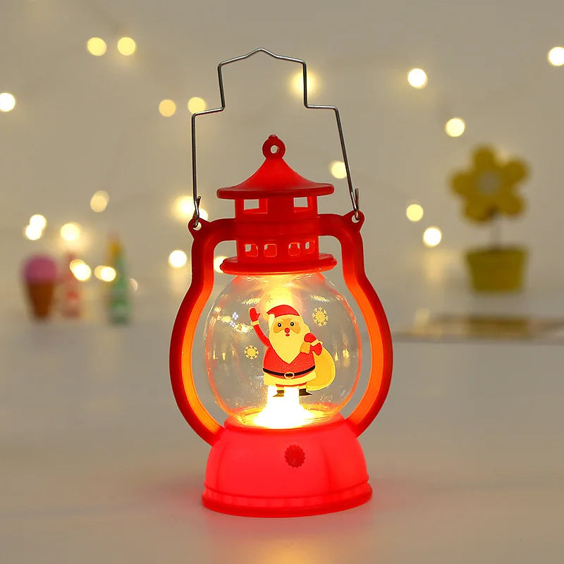 LDHLM Christmas Decorative lamp LED Lantern Light Santa Claus Merry Christmas Decorations for Home 2023 Xmas Navidad Noel Gift