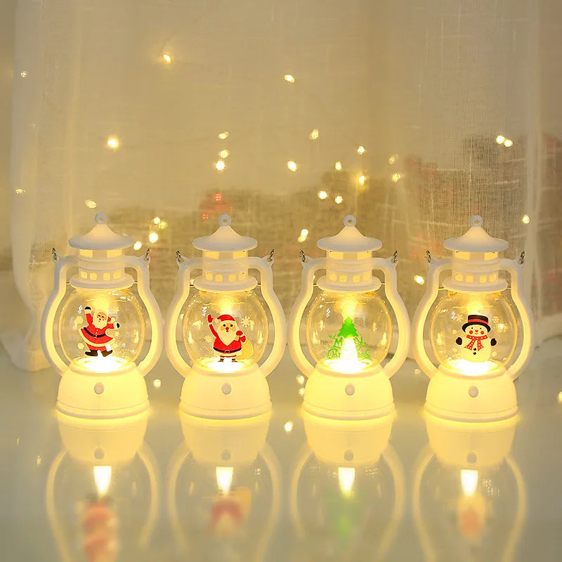 LDHLM Christmas Decorative lamp LED Lantern Light Santa Claus Merry Christmas Decorations for Home 2023 Xmas Navidad Noel Gift