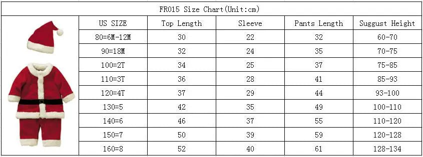 Christmas Baby Clothes Kids Santa Claus Cosplay Costume Boys Long Sleeve Clothes Toddler Girls Dress Cute Infant Winter Outwear