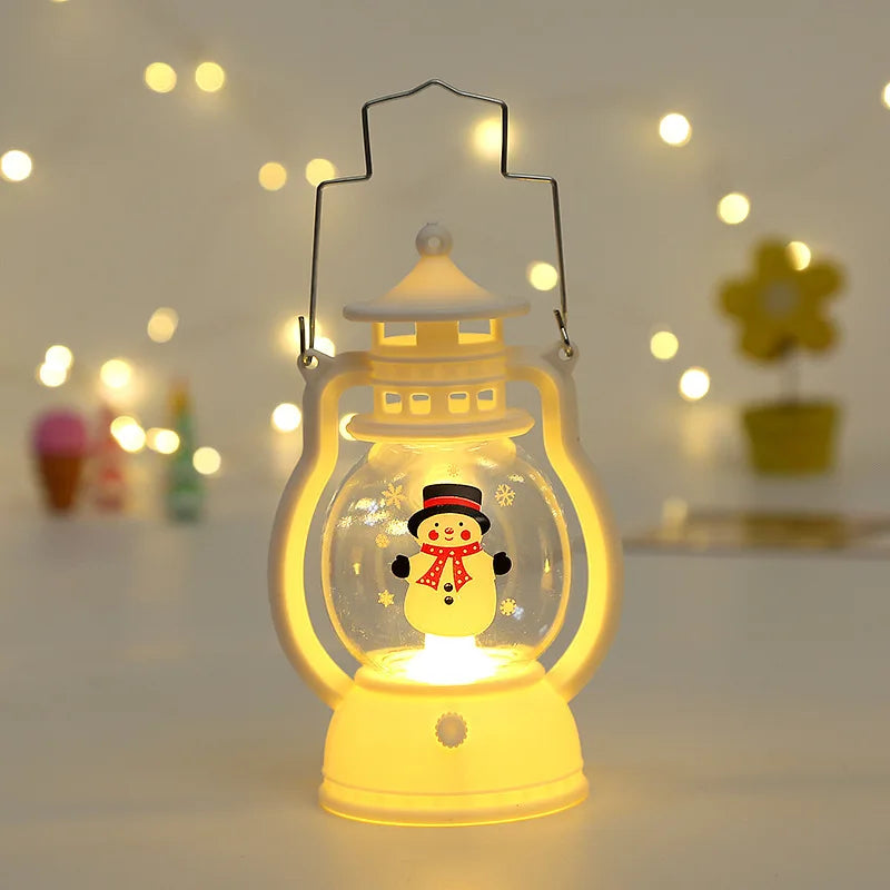 LDHLM Christmas Decorative lamp LED Lantern Light Santa Claus Merry Christmas Decorations for Home 2023 Xmas Navidad Noel Gift