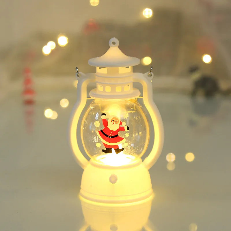 LDHLM Christmas Decorative lamp LED Lantern Light Santa Claus Merry Christmas Decorations for Home 2023 Xmas Navidad Noel Gift